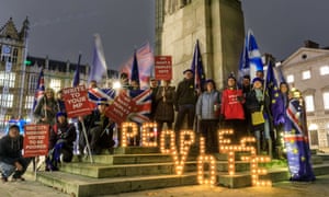 Anti-Brexit protesters from Sodem in London, December 2018