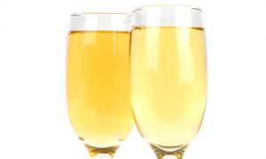 two glasses of champagne close up white