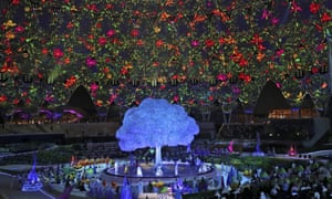 Artists perform during the opening ceremony of the Dubai Expo 2020 in Dubai, United Arab Emirates on 30 September.