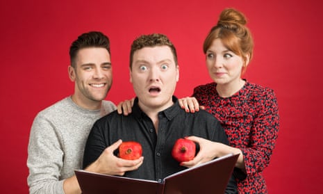 Mum, look  … (from left) James Cooper, Jamie Morton and Alice Levine, hosts of My Dad Wrote A Porno.
