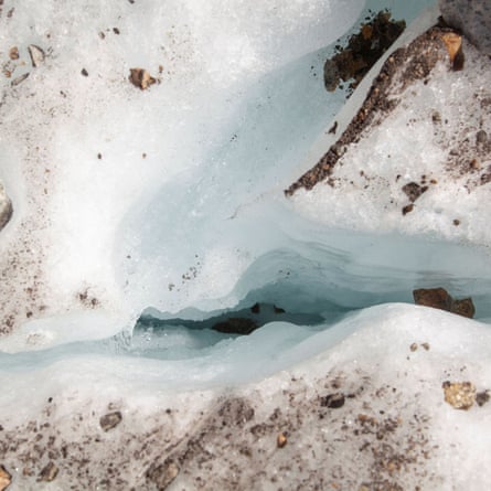 Mencairkan air di Gletser Pers