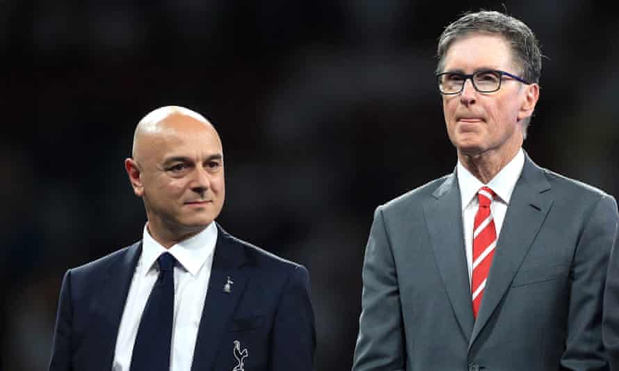 Tottenham’s Daniel Levy and Liverpool’s John W Henry at the 2019 Champions League final.