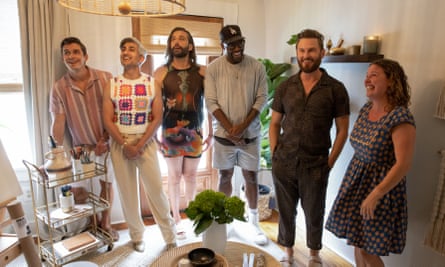 From left: Antoni Porowski, Tan France, Jonathan Van Ness, Karamo Brown, Bobby Berk and Alison McCrary in Queer Eye.
