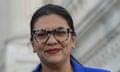 Rashida Tlaib on the steps of the US Capitol on Wednesday. ‘I can’t believe I have to say this, but Palestinian people are not disposable,’ she said in the chamber.