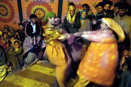 A traditional Kashmiri dancer at a wedding