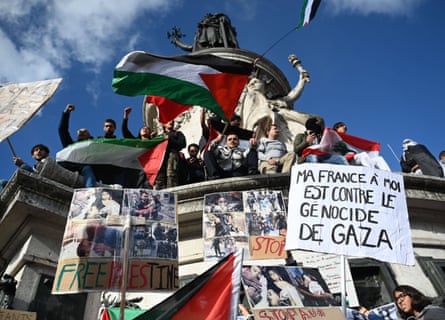 A pro-Palestine protest in Paris last Sunday