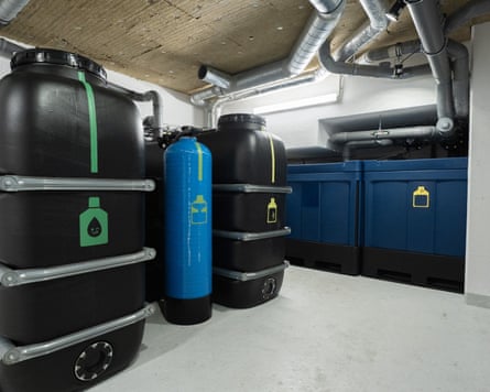 The treatment facility in the basement of the building