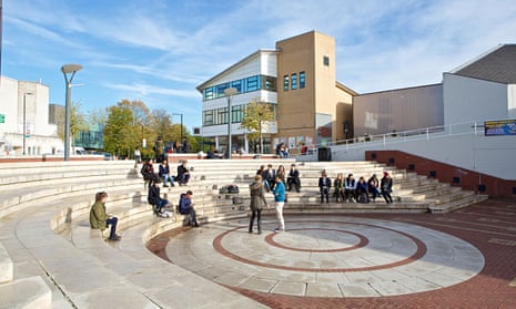 The piazza at Warwick University.