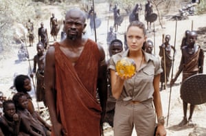 New depth … Angelina Jolie with Djimon Hounsou in The Cradle of Life.