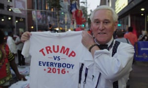 Getting Shirty: conseiller politique et lobbyiste Roger Stone.