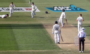 Kane Williamson gloves a Sam Curran lifter to Ben Stokes at second slip.