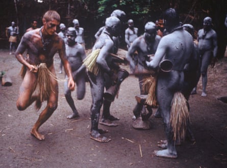 In Papua New Guinea in 2002 undergoing part of a six-week initiation ceremony