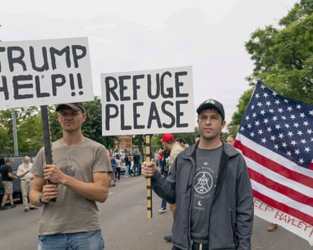 Afrikaaner farmers rally to show support for Donald Trump in Pretoria.