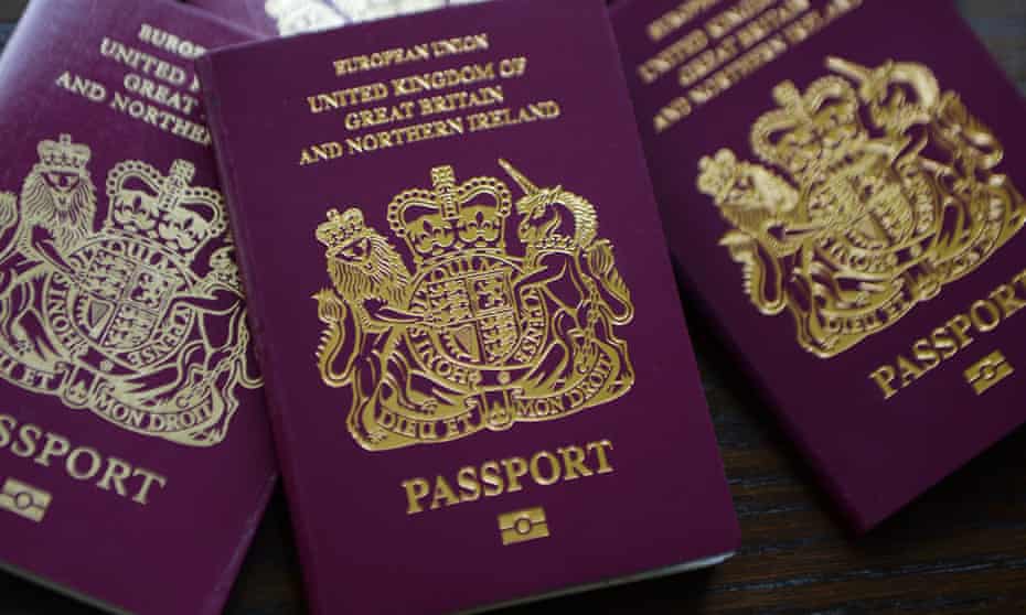 British passports, which are valid for 10 years.