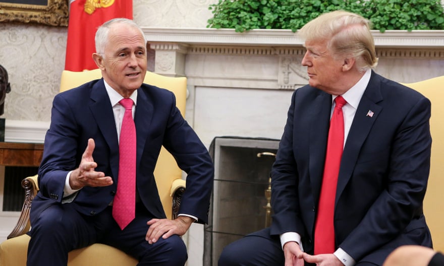 Turnbull and Trump in the Oval Office in February 2018