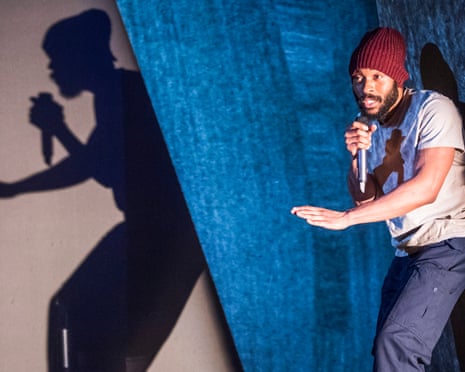 Arinzé Kene in Misty, by Arinzé Kene @ Bush Theatre. Directed by Omar Elerian.
(Opening 21-03-18)
©Tristram Kenton 03-18
(3 Raveley Street, LONDON NW5 2HX TEL 0207 267 5550 Mob 07973 617 355)email: tristram@tristramkenton.com