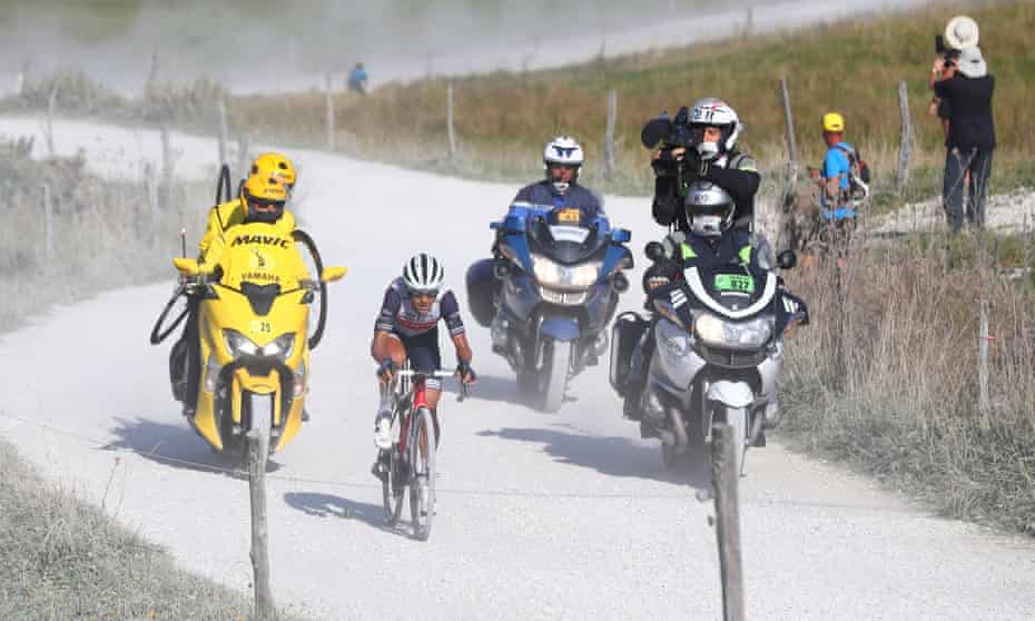 Australia’s Richie Porte during the 2020 Tour de France stage 18 from Méribel to La Roche sur Foron 