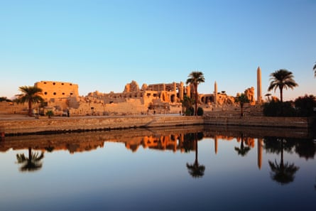 Karnak Temple in Luxor, with the River Nile in the foreground