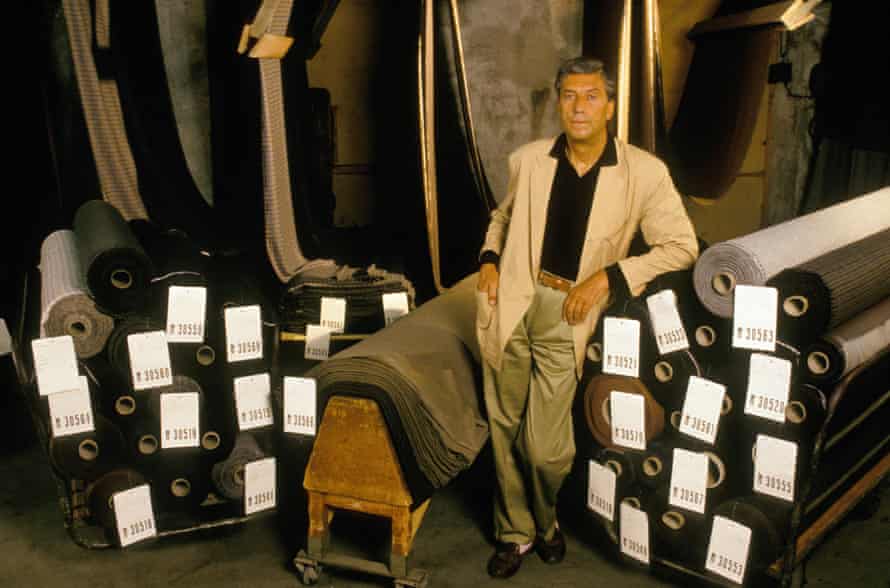 Nino Cerruti in 1987. He put together 1950s ancient craft techniques and new, quality, factory production.