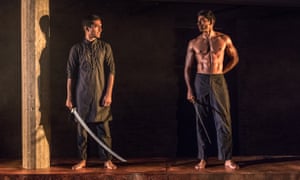 Explores a number of philosophical ideas … Danny Ashok (Humayun) and Darren Kuppan (Babur) in Guards at the Taj.