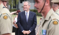 Bill Shorten at Lavarack Barracks in Townsville