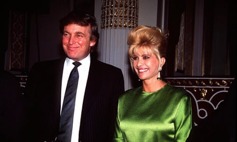 Donald and Ivana Trump in 1991. The real estate mogul reportedly posed as a spokesman for himself to leak details of their divorce to a celebrity gossip magazine.