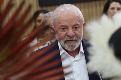 Brazil's President Luiz Inacio Lula da Silva attends a meeting with indigenous people during the UN Climate Change Conference (COP30), in Belem, Brazil, November 19, 2025.