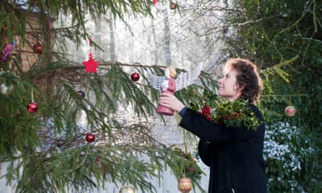 Jeanette Winterson decorates her Christmas tree.