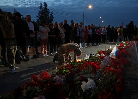 Floral tributes in St.Petersburg for Wagner’s Prigozhin believed killed in plane crashPeople gather at a makeshift memorial near former PMC Wagner Centre, associated with the founder of the Wagner Group, Yevgeny Prigozhin, in Saint Petersburg, Russia August 24, 2023.