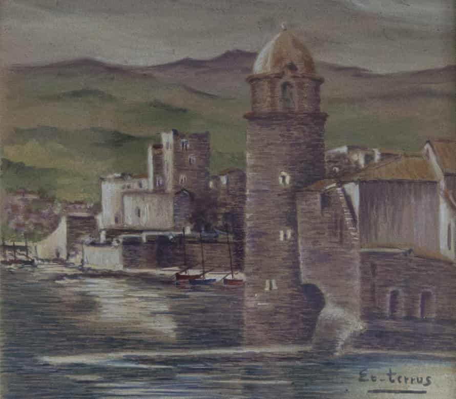 Etienne Terrus fake of Chateau Royal at Collioure with the flat tower. The tower had a sloping roof in Terrus’ lifetime.