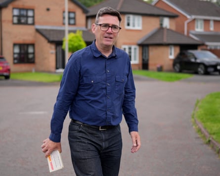 Andy Burnham campaigns, ahead of the Makerfield by-election.