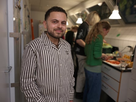 Sadek Al-Amood in a student kitchen