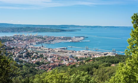 Views of Trieste and the Slovenian coast from the Strada Napoleonica.
