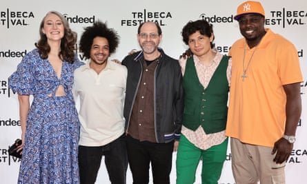 Jesse Friedman (centre) with (from left) Margie Ratliff, Ahmed Hassan, Mukunda Angulo and Arthur Agee at the 2022 Tribeca festival.