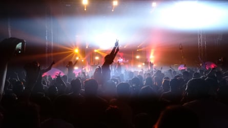 People dancing to DJ Wilkinson at the SW4 festival in Clapham Common.