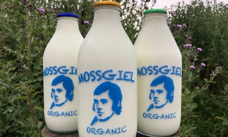 Organic Milk in Glass Bottle, Eco-Friendly