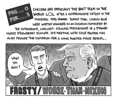 David Squires on … trophy-loving Trump crashing Chelsea’s Club World Cup party, panel 1
