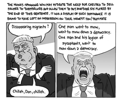 David Squires on … trophy-loving Trump crashing Chelsea’s Club World Cup party, panel 5