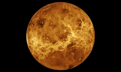 An image of Venus using data from Nasa’s Magellan spacecraft and Pioneer Venus Orbiter