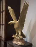 One of the new eagle statues at the White House.