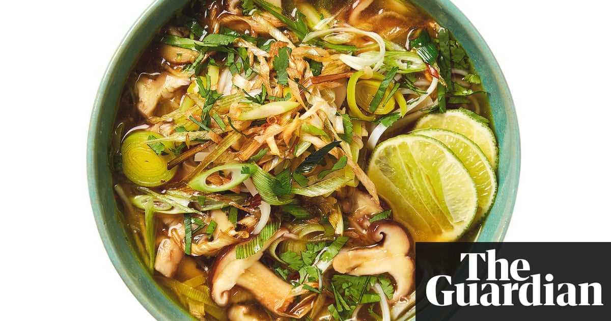 Meera Sodha’s vegan recipe for shiitake pho with crispy leeks