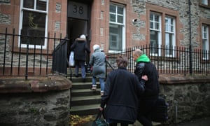 Syrian refugees arrive on the Isle of Bute in Scotland.