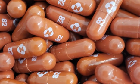 Molnupiravir pills are seen