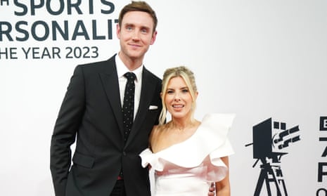 Sports Personality of the Year nominee Stuart Broad and his partner Mollie King rock up to the ceremony.
