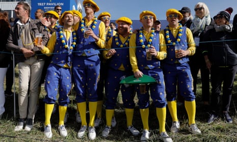 European fans show their support at the 2018 Ryder Cup.