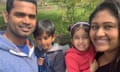 Family photo, from right to left Subatra Sudharsan, daughter Priyanka, son Priyan and Sudharsan Ithayachandran