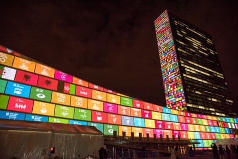 The 17 Sustainable Development Goals are projected Massive scale projections and peoples’ voices to celebrate UN70 and visually depict the 17 Global Goals Organized by the United Nations Department of Public Information in partnership with the Executive Office of the Secretary-General, the Office of the Special Adviser on Post-2015 Development Planning, the Global Poverty Project and other partners General Assembly 69th session: High-level Forum on a Culture of Peace Opening Statements by the Acting President of the General Assembly and the Secretary-General, followed by panel discussions