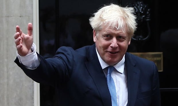 Boris Johnson outside number 10