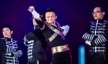 Jack Ma performing at 18th anniversary celebrations for the Alibaba Group in Hangzhou, China, September 2017