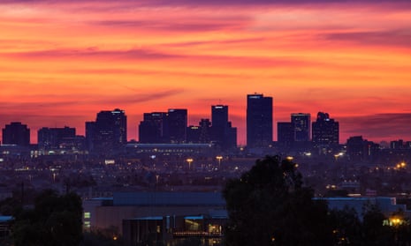The Dowtown Phoenix skyline at sunset, the city is witnessing a food and drink boom.